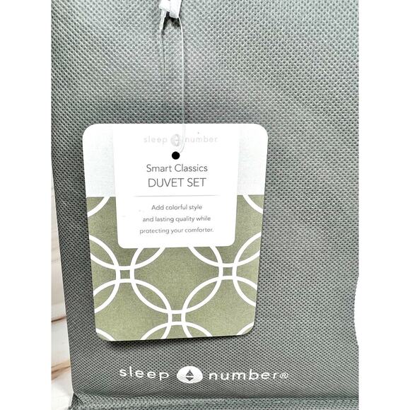 Sleep Number Gray Duvet Cover Set - Picture 2 of 5